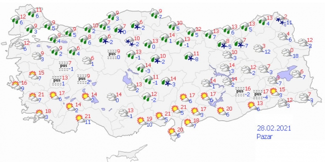 Soğuk ve yağışlı hava geliyor